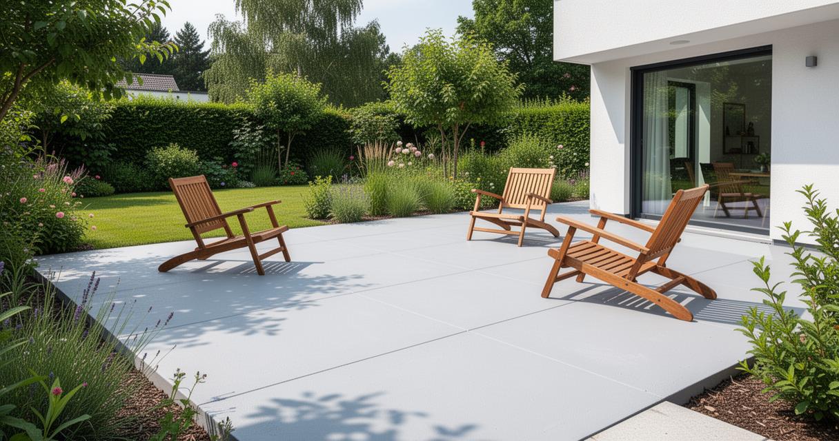 Quel revêtement choisir pour une terrasse en béton : avantages de la peinture en extérieur